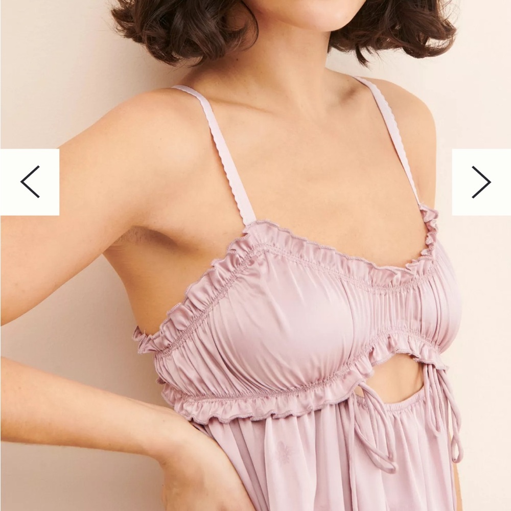 NWT Free People x Alina Liu Pink high low cut-out whimsical dress